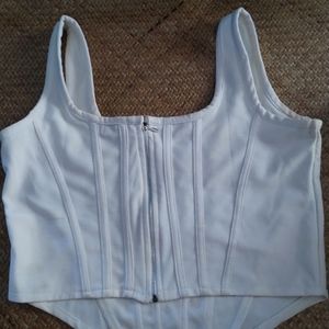 White Tank Crop Top For Women