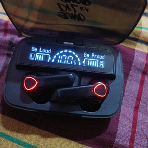 Blutooth Earbuds With Torch and Phone Chargeing