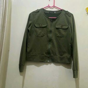 Olive In Color Casual Jacket Stretchy Bust 34-38