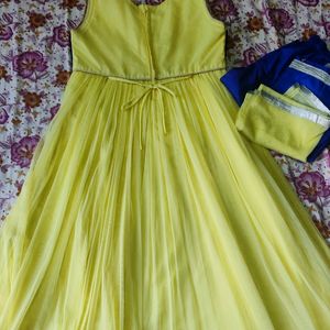 Lime Yellow Anarkali Set