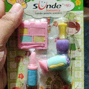 Kids Miniature Toy Eraser Beauty Set