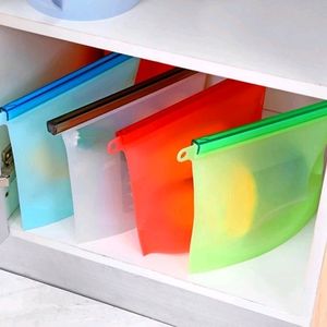 Silicone food Storage Bags Set Of 4 With lid