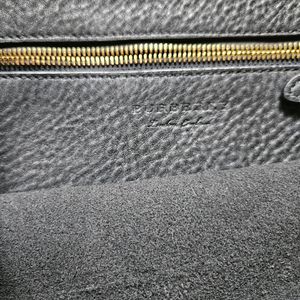 BURBERRY black Learher Handbag