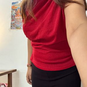 H&M Glittery Red Top