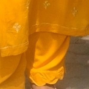 Yellow Plzoo Suit With Dupatta