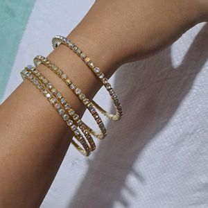 Diamond Bangles 4 Pce