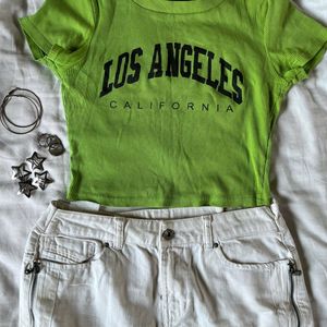 Los Angeles baby tee l y2k