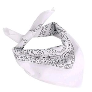 Black And White Handkerchief cum Bandana