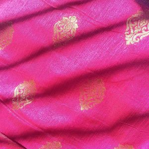 Chanderi Cotton Saree With Multi Colour