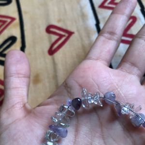 Amethyst And Clear Quartz Bracelet