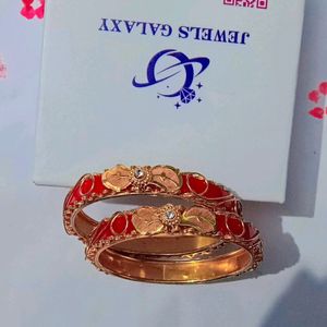 Golden and Red Bangles