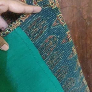 Handblocked Ajrakh Kantha Kurta