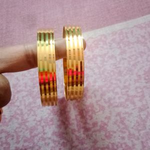 2 New 1grm Gold Polish Bangle