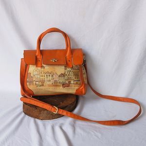 Vintage Print Handbag