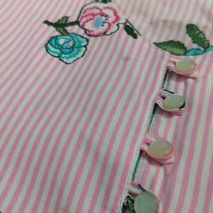 Pink Flutter Sleeve Party Top