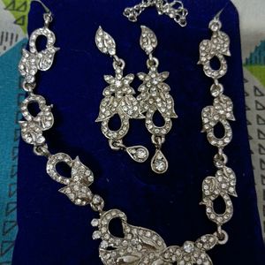 Silver Colour Jewellery Set