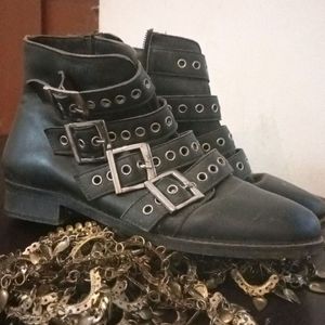 Real Leather Boots Like New Trendy Stylish Gothic