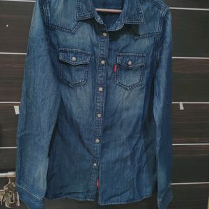 Dark Blue Denim Shirt