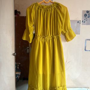 Yellow Party Wear Dress