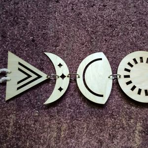 Moon Phases Wooden Wall Hanging