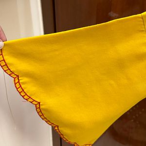 Yellow Top With Embroidery