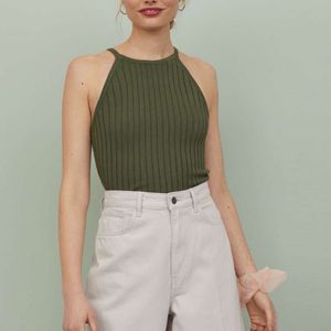 H&M Olive Brown Sleeveless Top