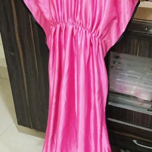 Combo Of Satin Nighty And Girls Dress