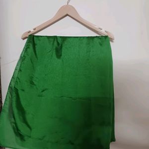 Dark Green Silk Stole Imported Piece
