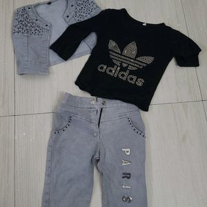 3 Piece Set For Girls 2-3 Years