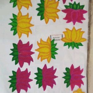 Handmade Ready Real Rangoli Lotus Patch