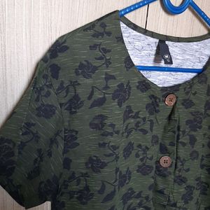 Olive Green Color Max Top