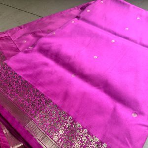 Pink Light Weight Silk Saree