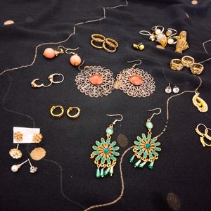 Earrings, Rings Combo