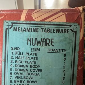 Mellamine Crockery Set 33 Pieces Unused