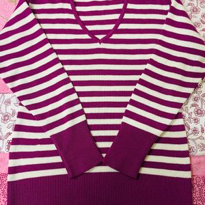 Woolen Strip Sweater