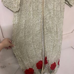 Front Slit Kurta Floral