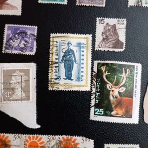 64 Used Postal Stamps