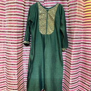 Beautiful Embroidered Silk Kurta