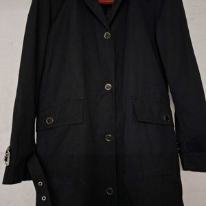 Black Michael Kors Trench Long Coat