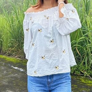 Cotton Off Shoulder Tops