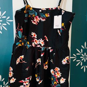 Attractive Floral Dress XL size