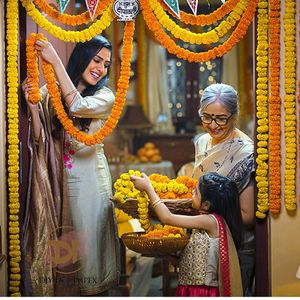 Diwali Decoration Marigold Garland Toran