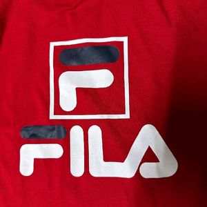 Fila Red Crop Top For Women