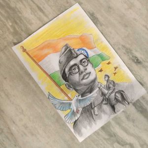 Netaji Subhash Chandra Bose Drawing