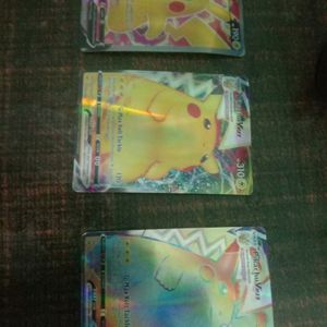 3 Rare Pokemon Cards Of Pikachu