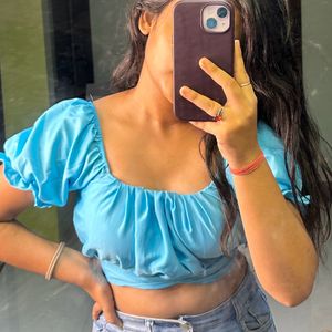 Pricee Dropped For Blue Knot Crop Top