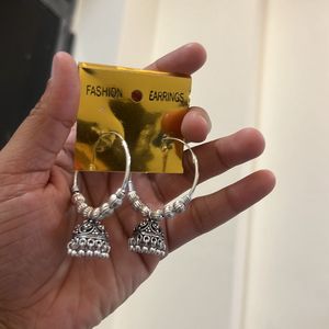 Oxidised Bali Earrings For Dandiya Function