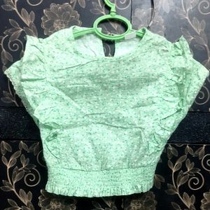 Pure Cotton Frill Top For Kids