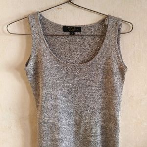 Silver Knitted Top