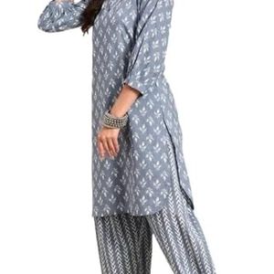 lockmark  women cotton blend kurta pant set